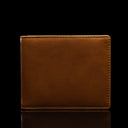von baer leather money clip small wallet tan front view with rfid protection