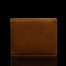 von baer leather money clip small wallet tan front view with rfid protection