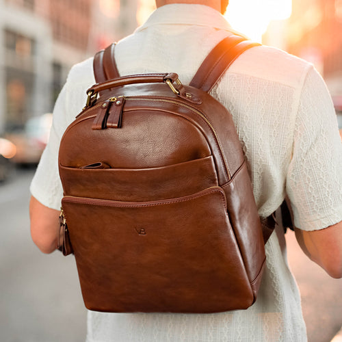 Italian Full Grain Leather Backpack for Men Italian Full Grain Leather Backpack for Men