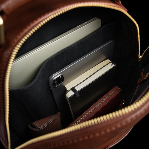 Italian Full Grain Leather Backpack for Men - Von Baer