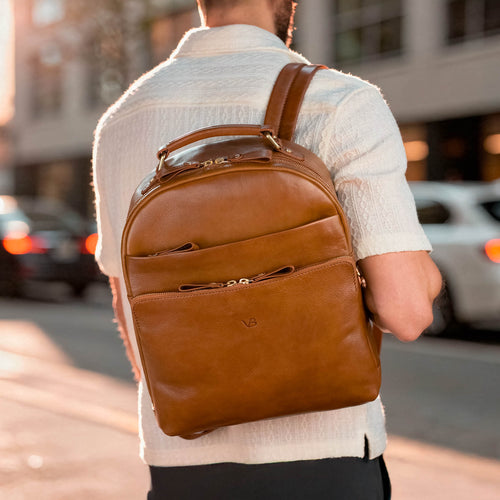 Italian Full Grain Leather Backpack for Men Italian Full Grain Leather Backpack for Men