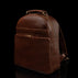 Von Baer Liberty stylish men's full-grain leather backpack in brown, front view