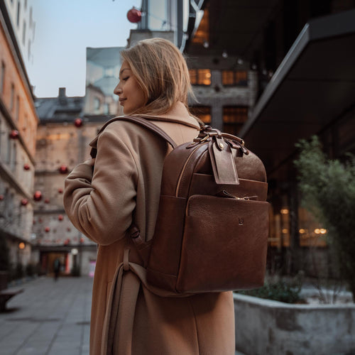 Women's Italian Leather Backpack for Work or Travel with 14 inch Laptop Compartment Women's Italian Leather Backpack for Work or Travel with 14 inch Laptop Compartment