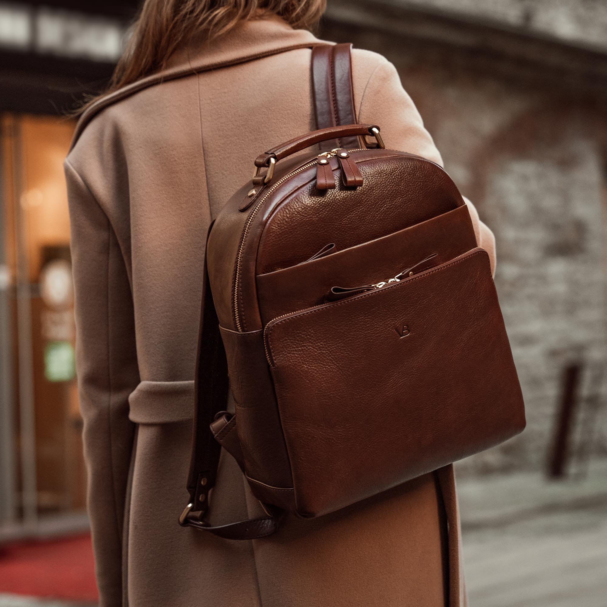 Luxury Leather College Backpacks Von Baer