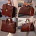 von baer luxury leather luggage tag collage on the different leather bags