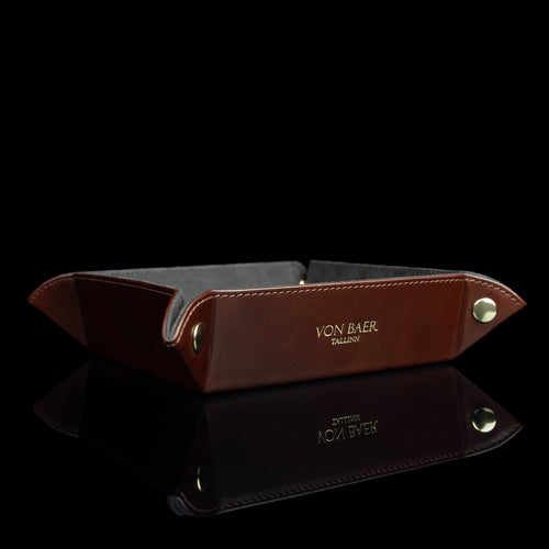 Luxury Leather Catchall Valet Tray for Men