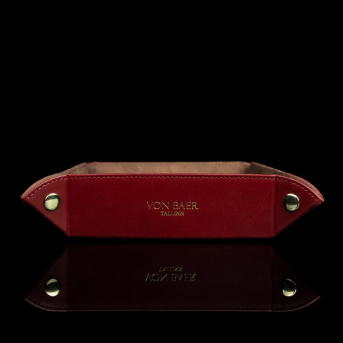 Luxury Leather Catchall Valet Tray for Men - Von Baer