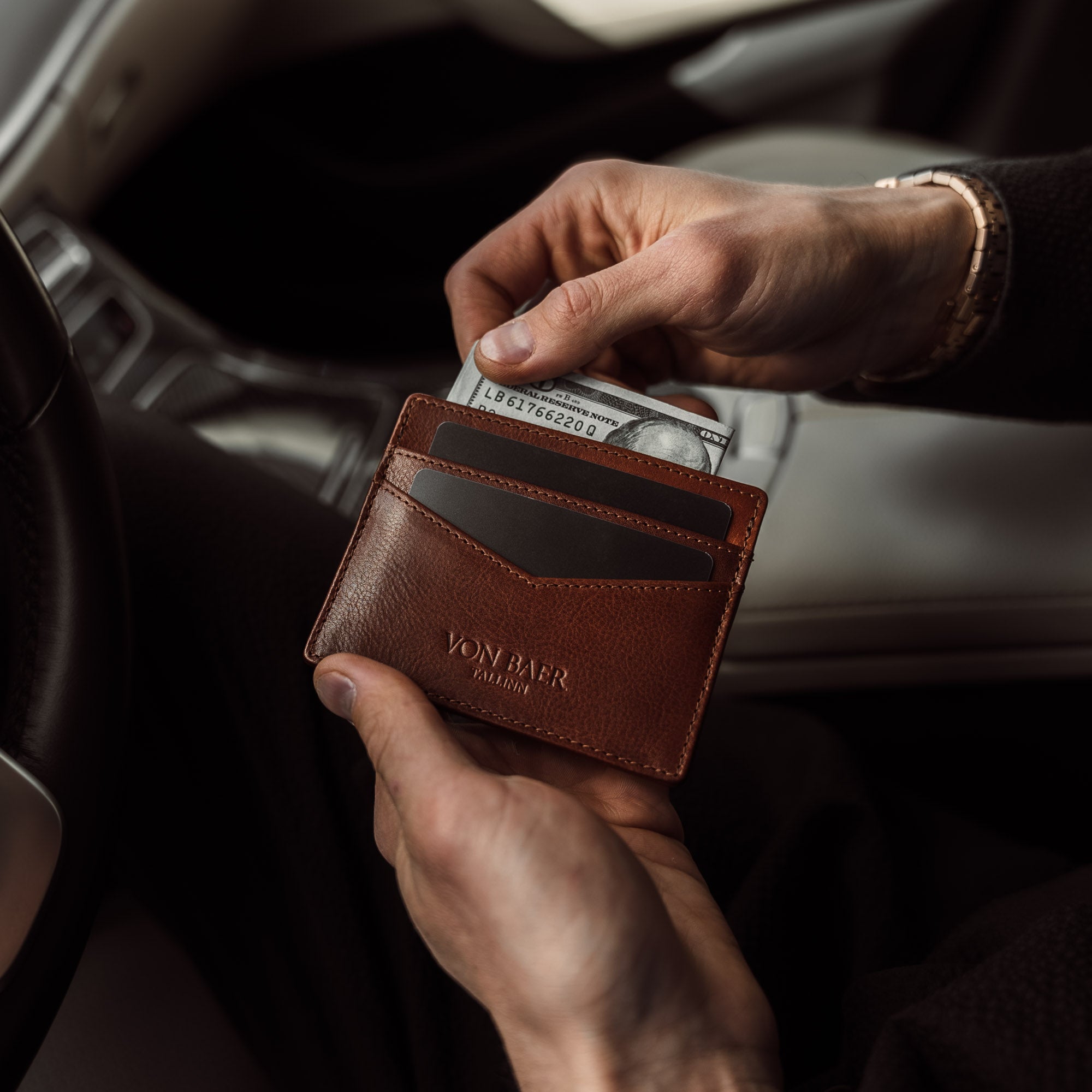 Mens Leather Card Holder () Mens Leather Card Holder