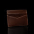 von baer minimalist high quality womens slim leather card holder brown back view