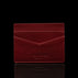 von baer minimalist mens slim leather card holder red front view