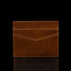 von baer minimalist mens slim leather card holder tan front view