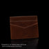 Von Baer minimalist personalizable leather card holder with RFID protection, featuring embossed initials example: JW.