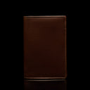von baer minimalistic element leather card case solid brown front view