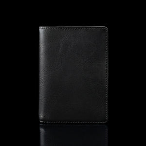von baer minimalistic element leather card case wallet black