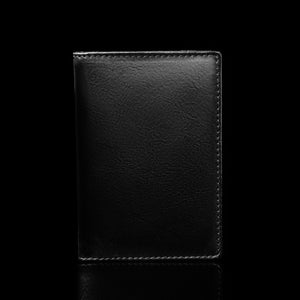 von baer minimalistic element leather card case wallet black