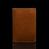 von baer minimalistic element leather card case wallet solid tan color front view