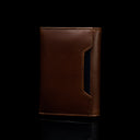 von baer minimalistic thin element leather card case rear view outer card slot