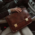 von baer no 2 high quality secure leather messenger briefcase for professionals in the luxurious car