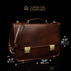 von baer no 2 premium italian leather messenger briefcase solid brown carry on compliant dimensions