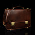 von baer no 2 premium italian leather messenger briefcase solid brown with adjustable shoulder strap