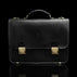 von baer no 2 premium leather messenger briefcase black front view