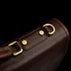 von baer no 2 premium leather messenger briefcase solid brown brass hardware close up