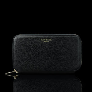 Von Baer origin luxury RFID leather purse large front view
