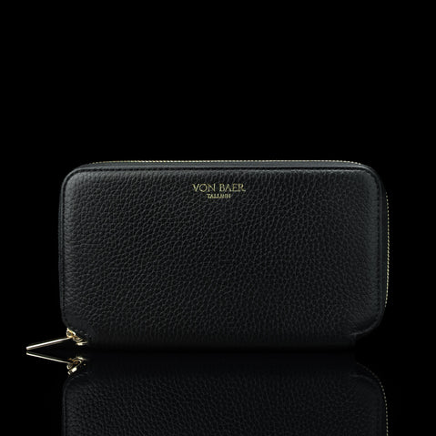 Von Baer origin luxury RFID leather purse large front view