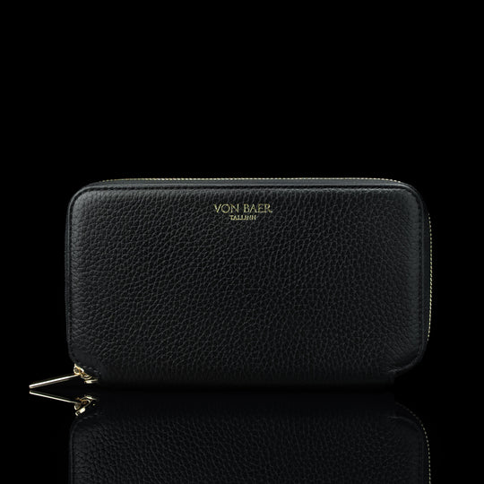 Von Baer origin luxury RFID leather purse large front view