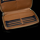 Von Baer origin luxury RFID leather purse large bottom section filled with cards