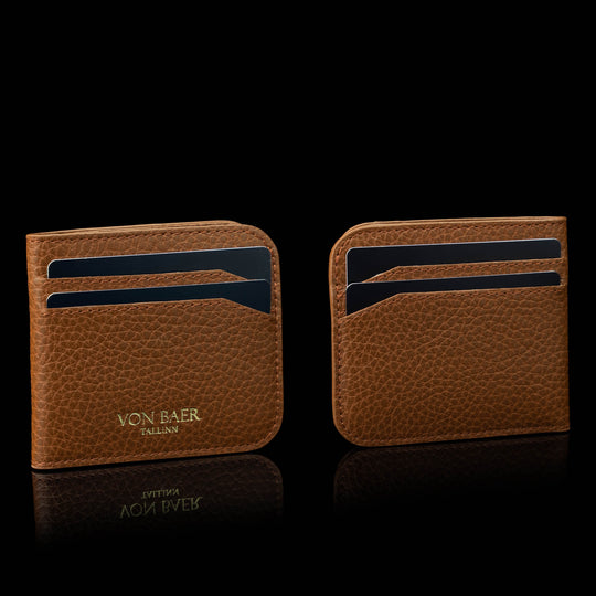 Von Baer origin luxury RFID leather purse large with detachable card holder filled with cards