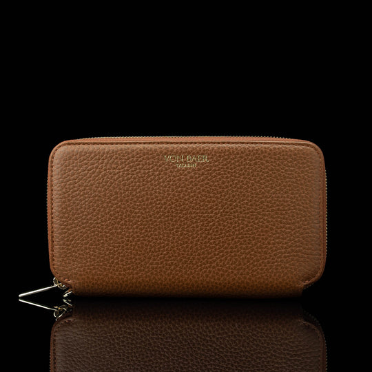 Von Baer origin luxury RFID leather purse large front view