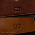 von baer personalized leather card holder embossed initials example perfect gift for him for her