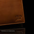 Von Baer personalized quality leather wallet with embossed initials example JBP.