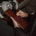 von baer slim leather passport holder travel rfid wallet brown in luxurious car