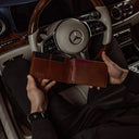 von baer slim leather passport holder travel rfid wallet brown in mercedes