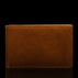 von baer slim leather passport holder travel rfid wallet tan front view