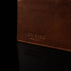 von baer slim luxurious leather passport holder travel rfid portmone brown logo close up