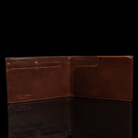 von baer slim luxurious leather passport holder travel rfid portmone wallet brown card slots