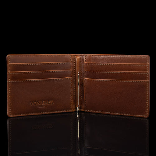 Luxury Italian Leather Money Clip Wallet for Men Von Baer