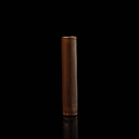 von baer small minimalist luxury leather money clip wallet brown side view