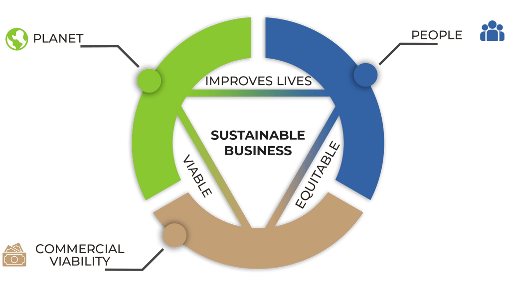 chart showing the sustainable business approach of Von Baer