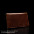 Von Baer travel organizer personalizable leather passport wallet in brown, featuring embossed initials example: DINO.