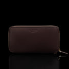 Von Baer W2 large leather women's purse wallet - brown - front view.