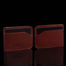 Von Baer W2 large leather women's purse wallet - card holder - front and rear view - filled with cards.