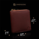 von baer w3 italian leather womens wallet dimensions