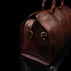 von baer weekender premium mens full grain leather weekend bag solid brown von baer locked zipper