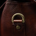 von baer weekender premium mens full grain leather weekend bag solid brown von baer logo on brass detail