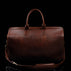 von baer weekender premium mens full grain leather weekend bag solid brown with shoulder strap