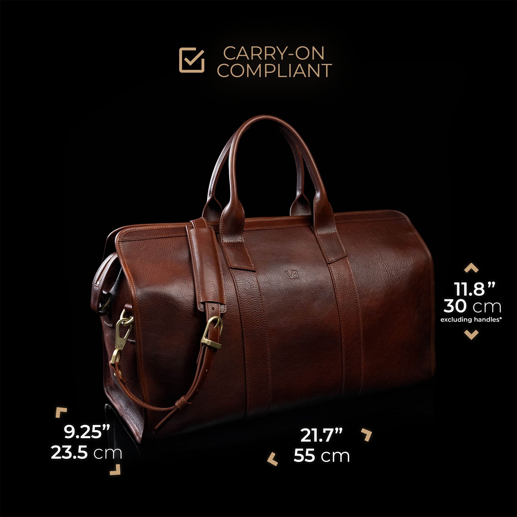 Luxury Full Grain Leather Weekender Bag for Women with Detachable ...
